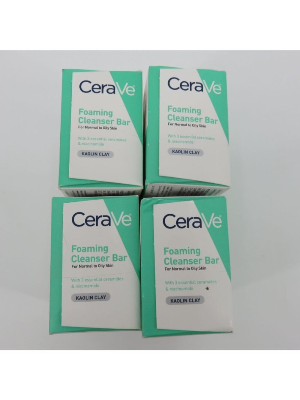 Cerave 4 Pack Foaming Cleanser Bar Normal to Oily Skin 4.5 Oz Kaolin Clay NEW - Picture 6 of 10
